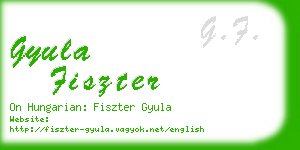 gyula fiszter business card